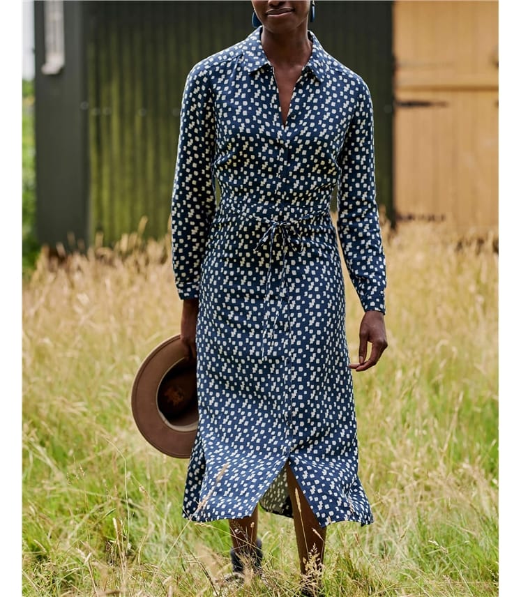 Printed Long Shirt Dress