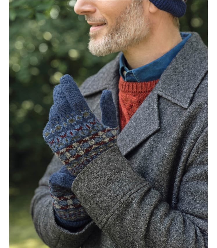 Mens Fairisle Lambswool Gloves