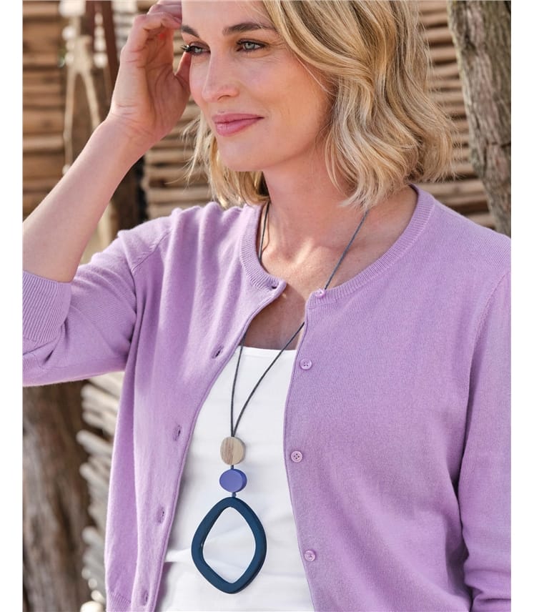 Silk and Cotton 3/4 Sleeve Crop Cardigan