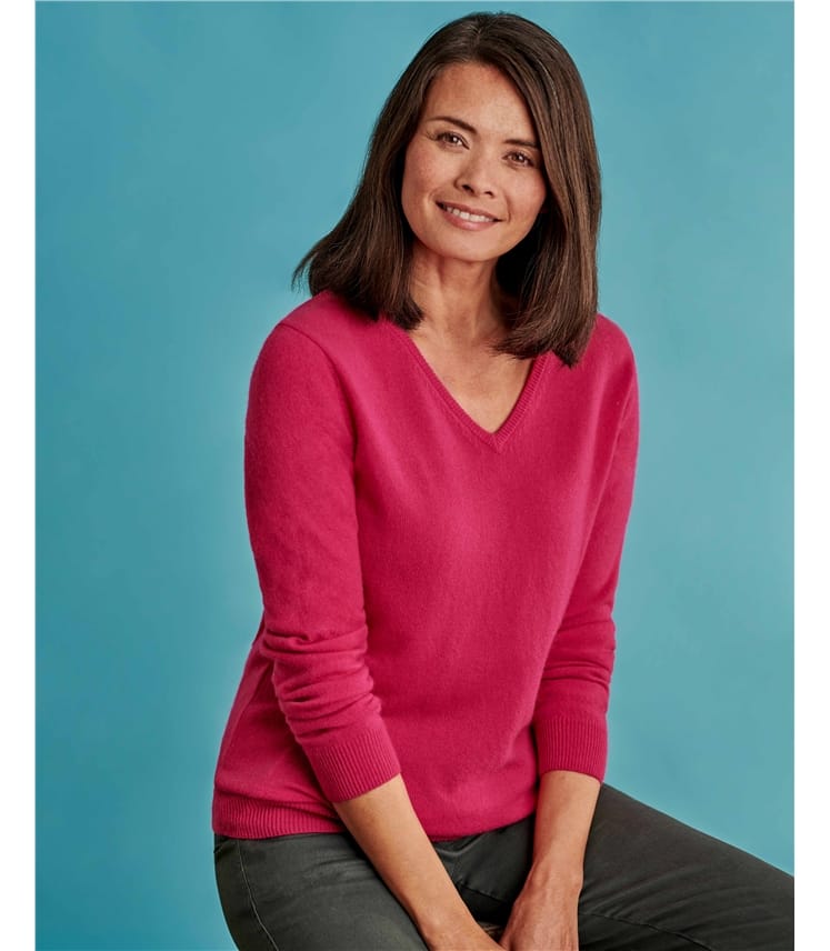 fuchsia cashmere sweater