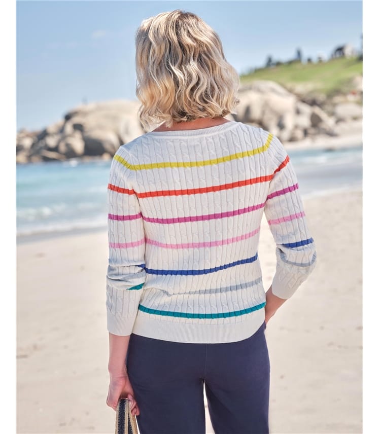 Cable Stripe Sweater