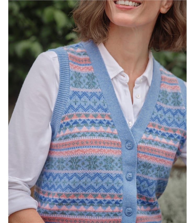 Gilet à boutons Fairisle