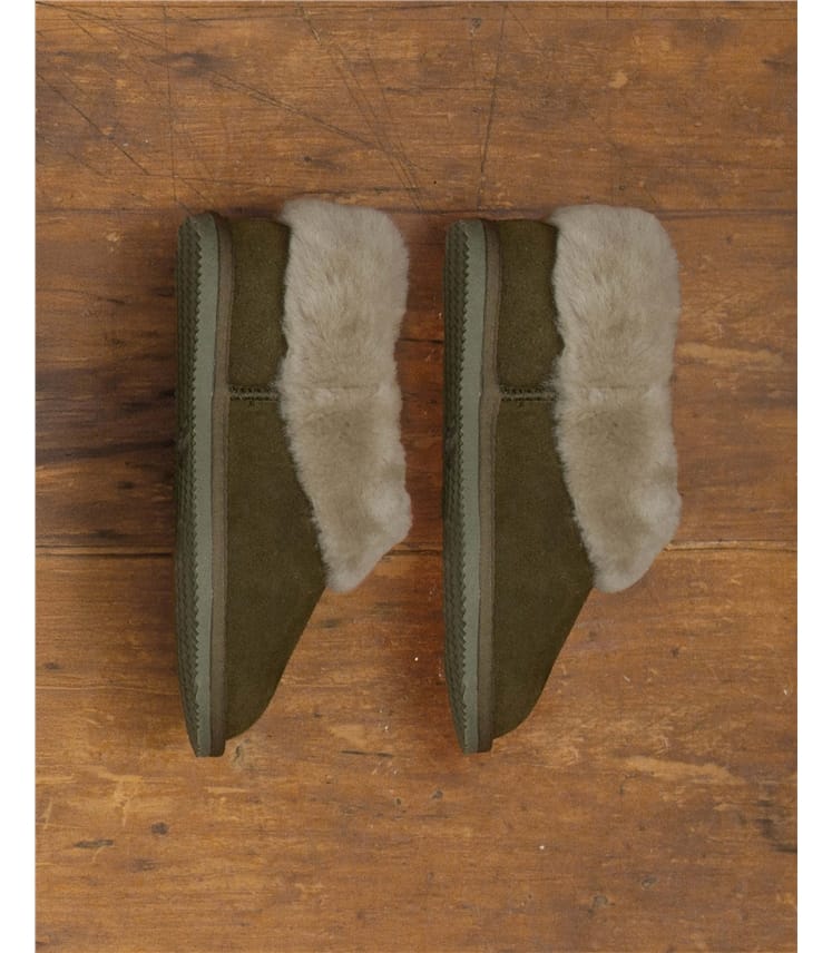 Womens Short Sheepskin Slipper Boot