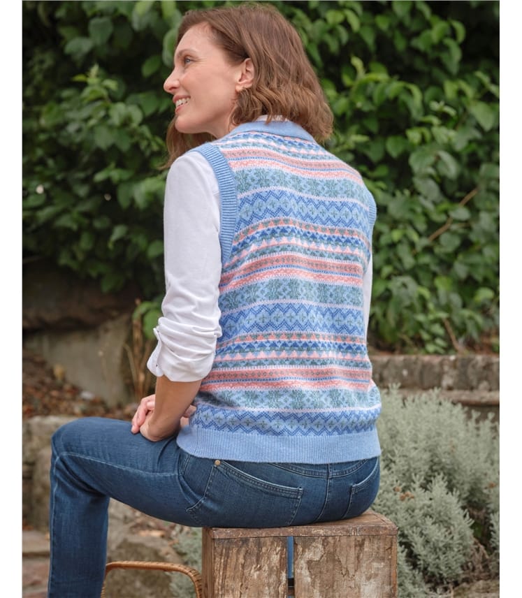 Gilet à boutons Fairisle