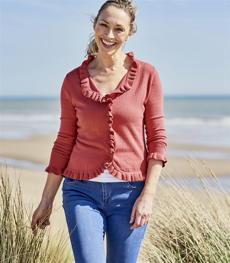 frill cardigan
