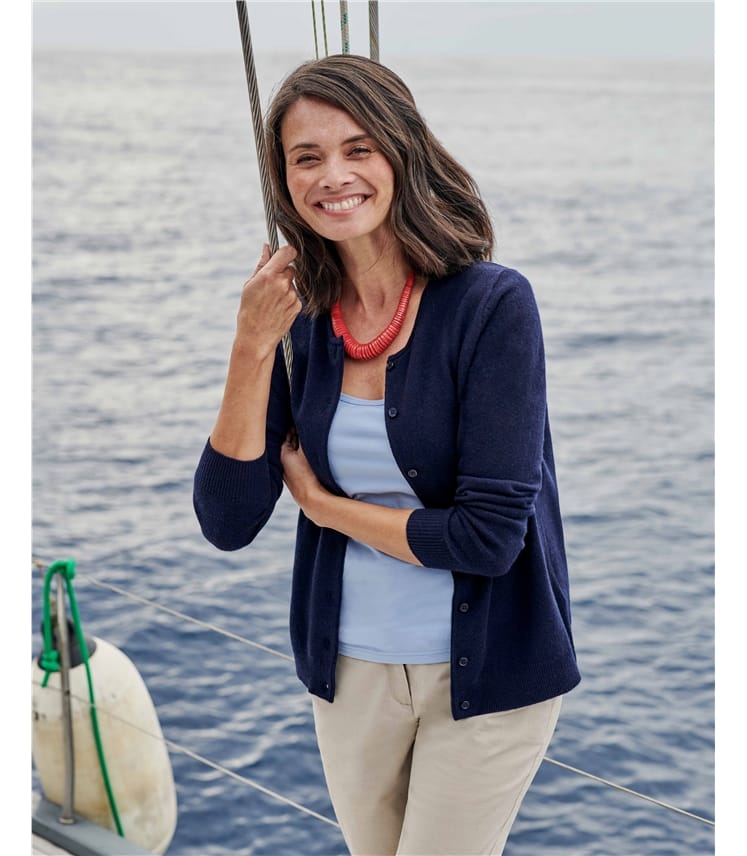 Navy Cardigans | Navy Cardigan Sweaters | WoolOvers US