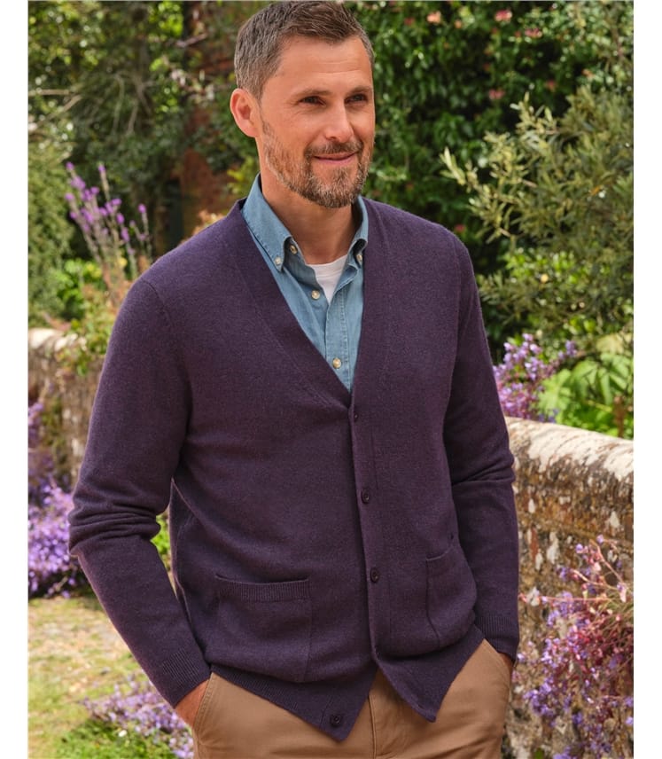 Cashmere and Merino V Neck Cardigan