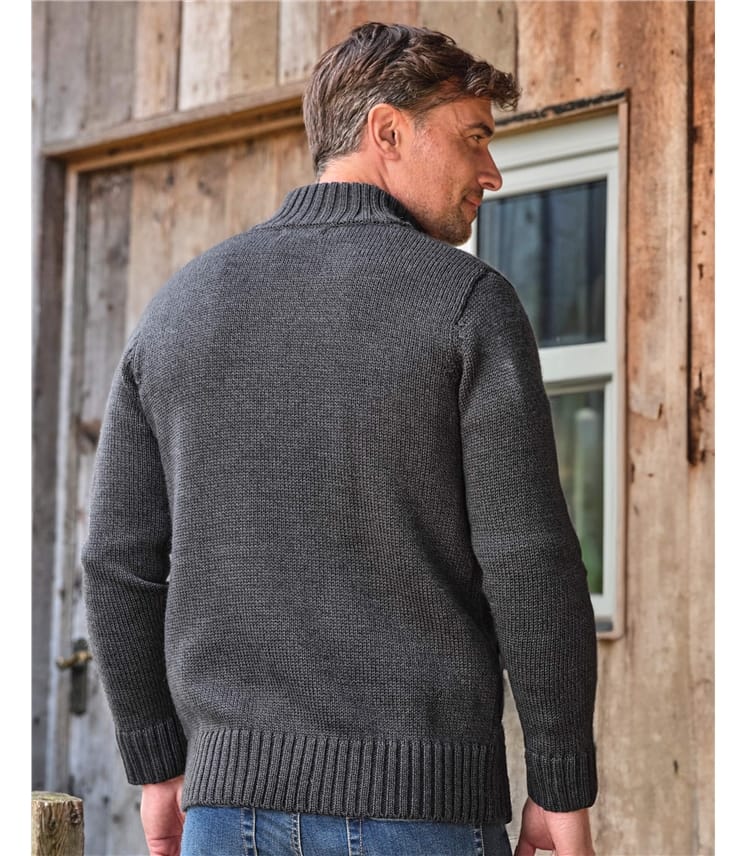 Strickjacke mit Knöpfen aus reiner Wolle für Herren