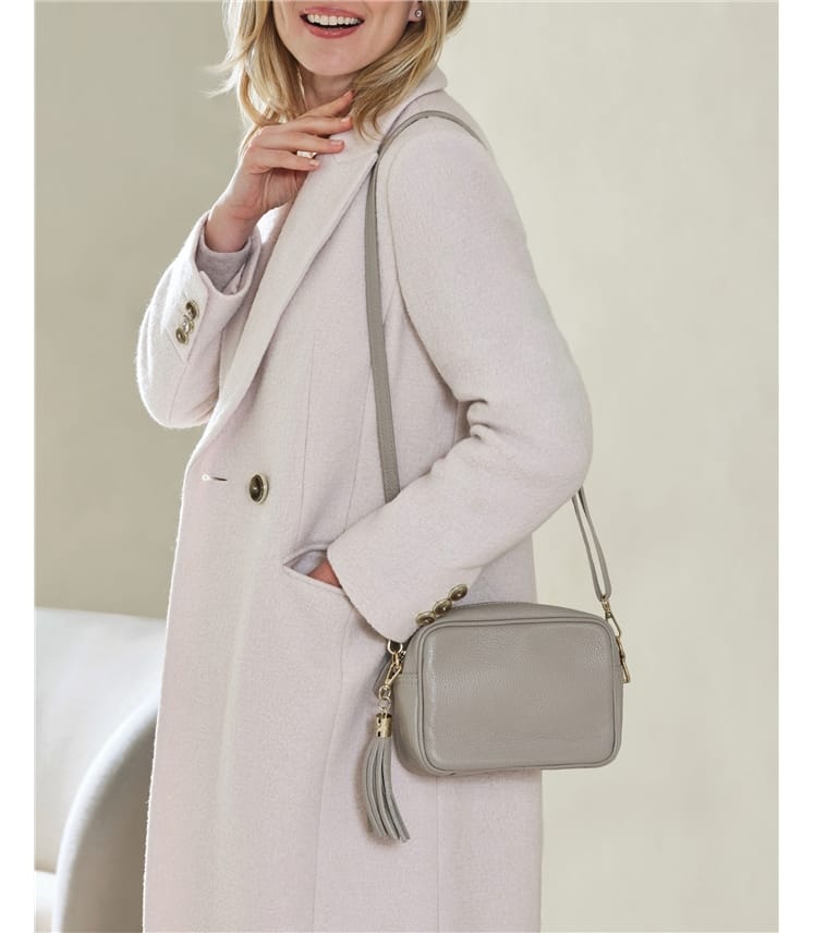 Winter White | Boucle Wool Double Breasted Coat | WoolOvers US Winter White | Boucle Wool Double Breasted Coat | WoolOvers US