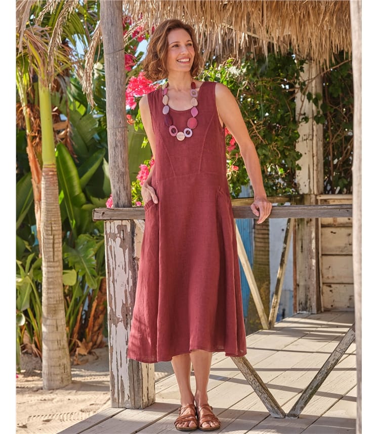 Womens Pocket Pinafore Dress