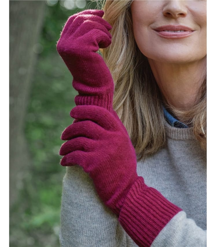 Cashmere Merino Ribbed Gloves