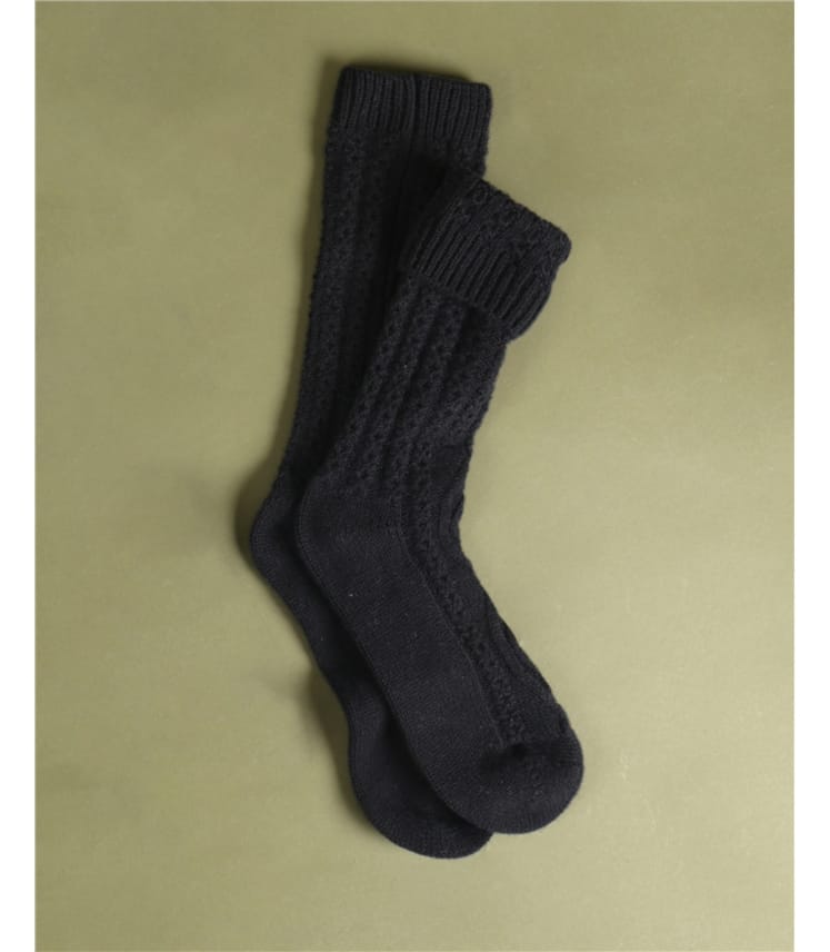 Lambswool Cable Sock Mens