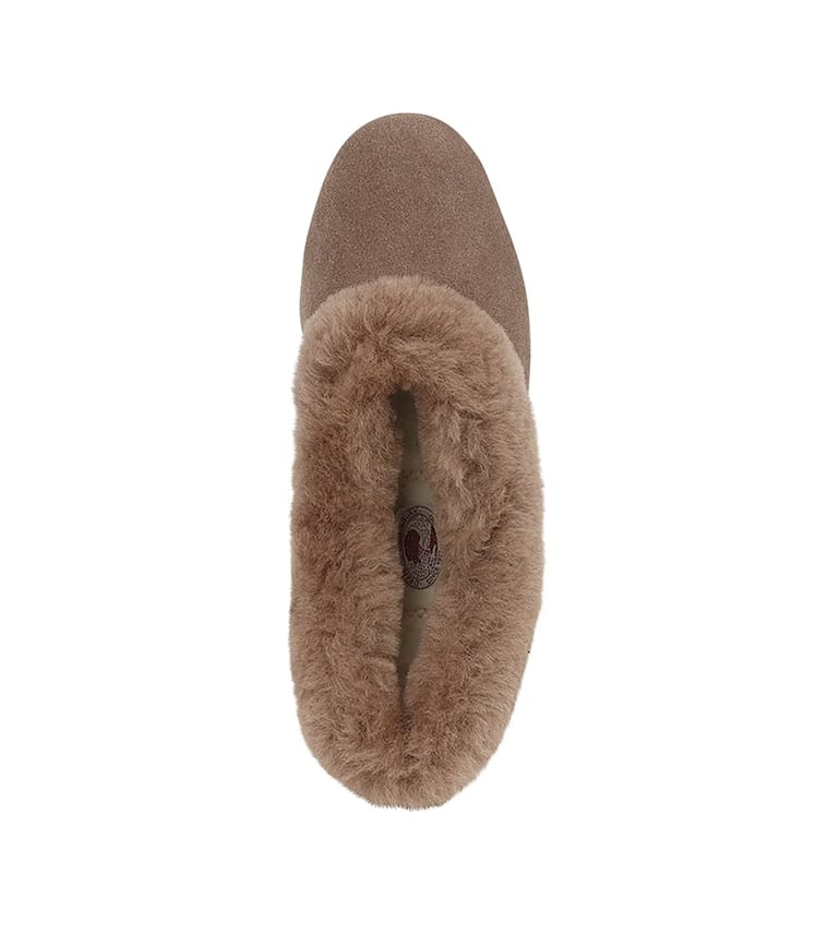 Womens Collar Sheepskin Slippers