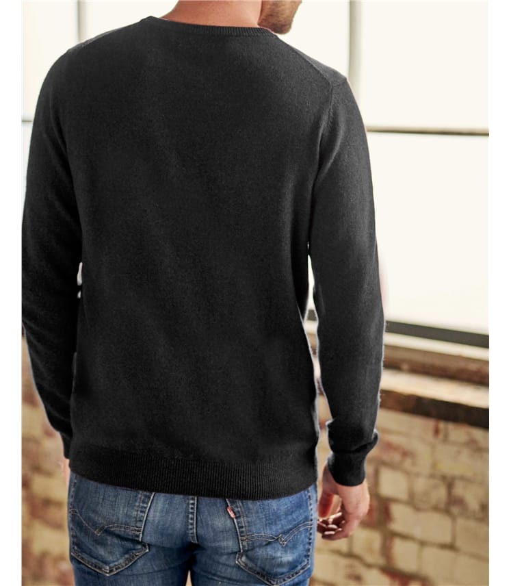 Pull à col rond - Homme - Cachemire & Mérinos