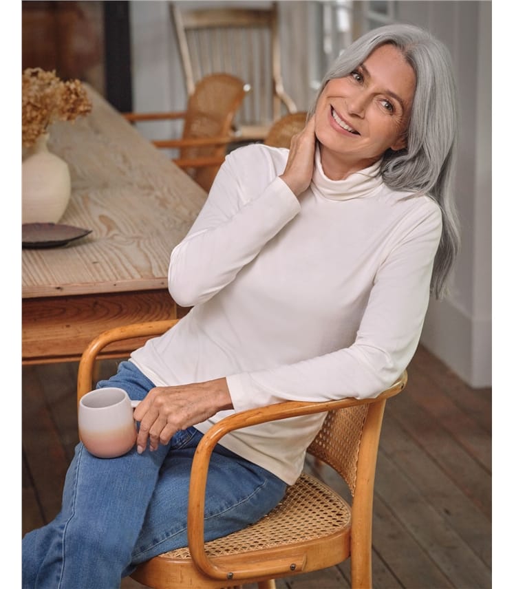 Sous-pull à col roulé - Femme - Jersey