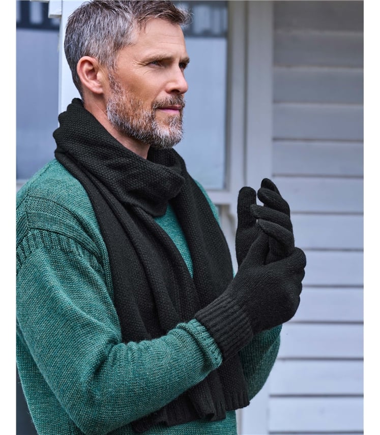 Mens Essential Pure Lambswool Gloves