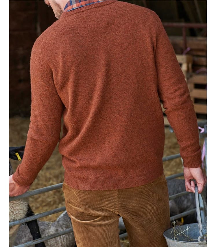 Mens Lambswool V Neck Jumper
