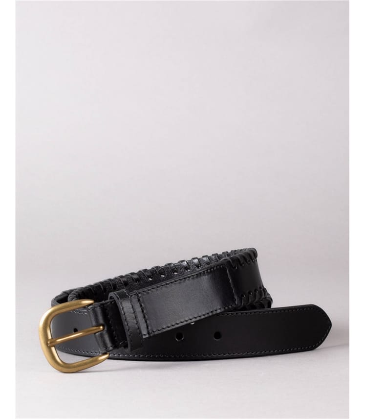 Wray Whip Stitch Leather Belt