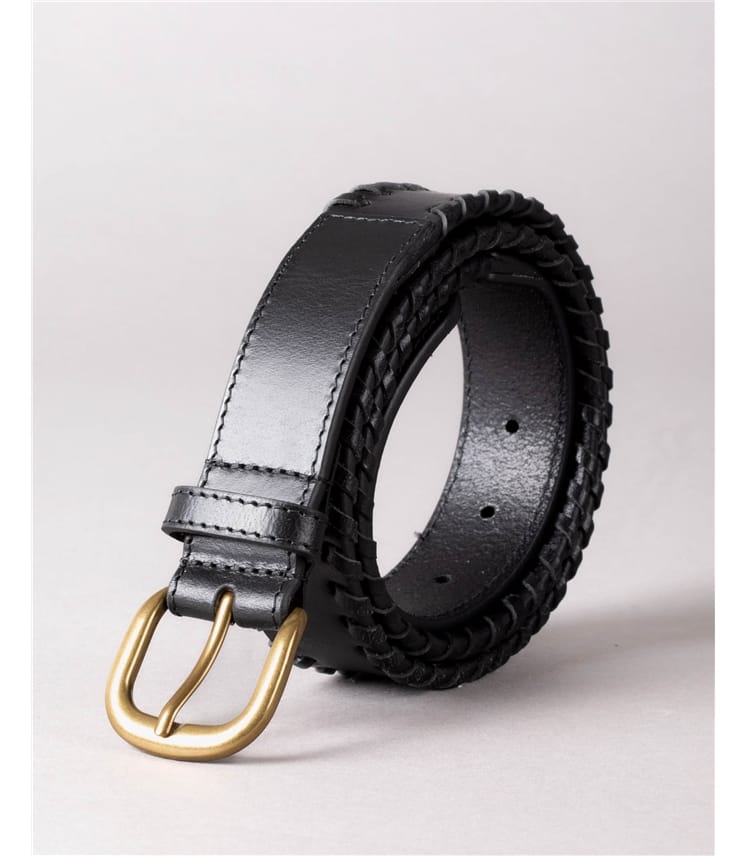 Wray Whip Stitch Leather Belt