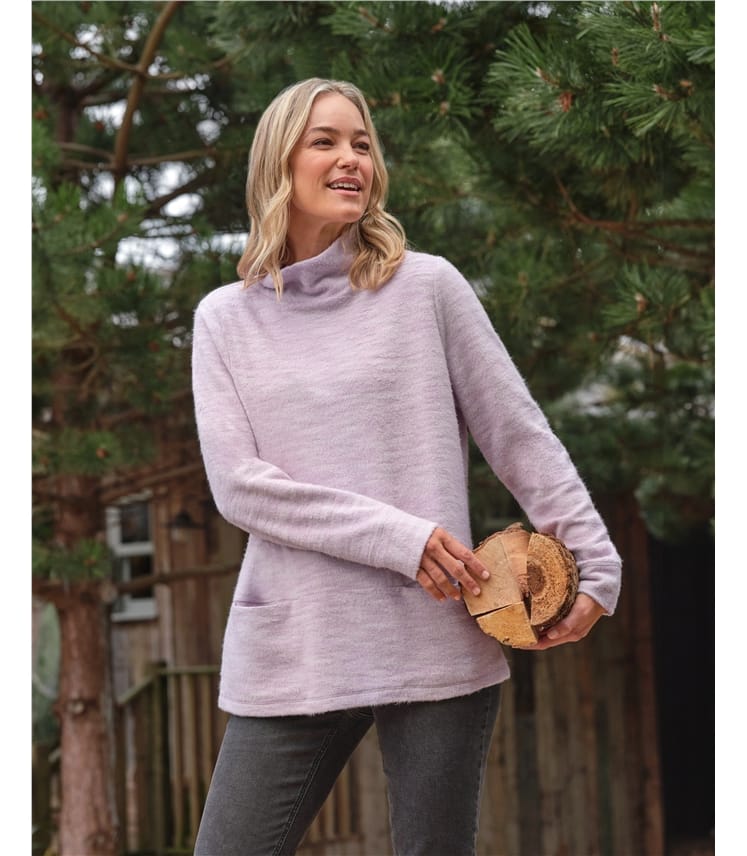 Iris 63 Organic Cotton 37 Modal Super Soft High Neck Sweatshirt