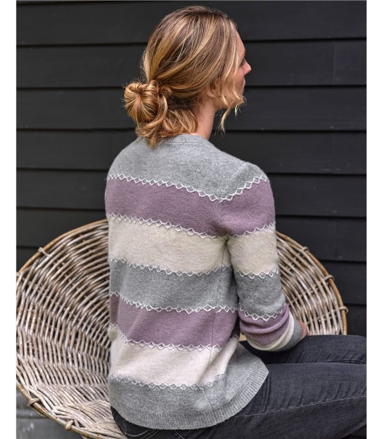 Stitch Detail Wide Stripe Jumper