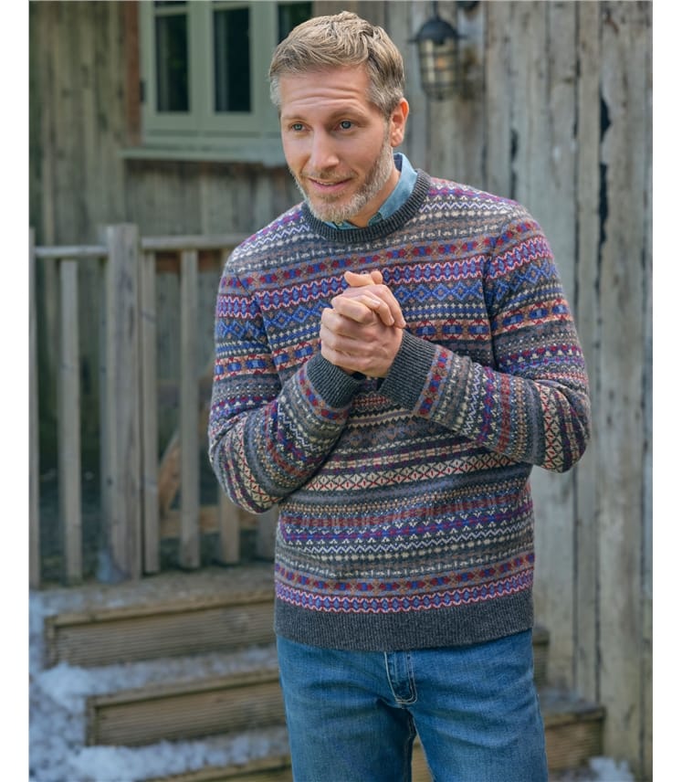 Crew Neck All Over Fairisle Jumper