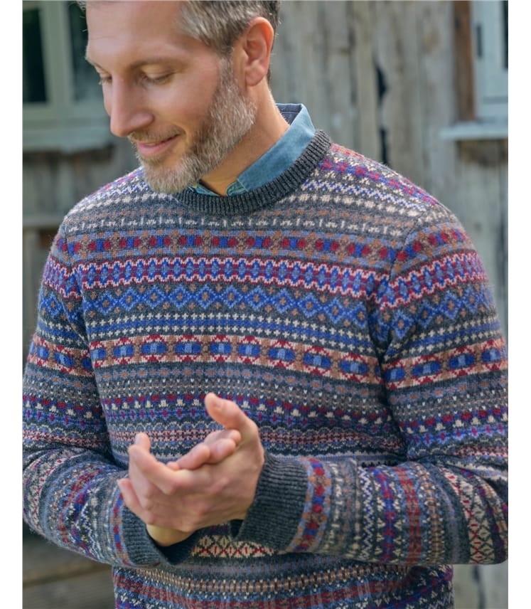 Crew Neck All Over Fairisle Jumper