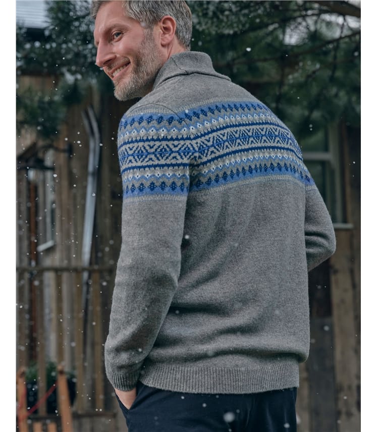 Fairisle Shawl Collar Cardigan