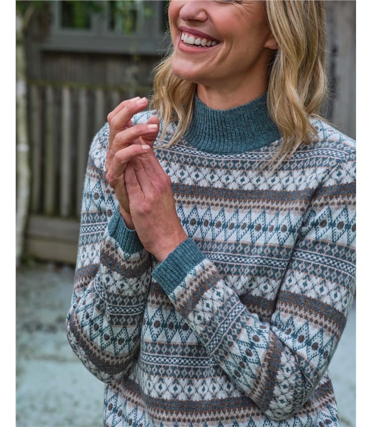 Fairisle Roll Neck Jumper