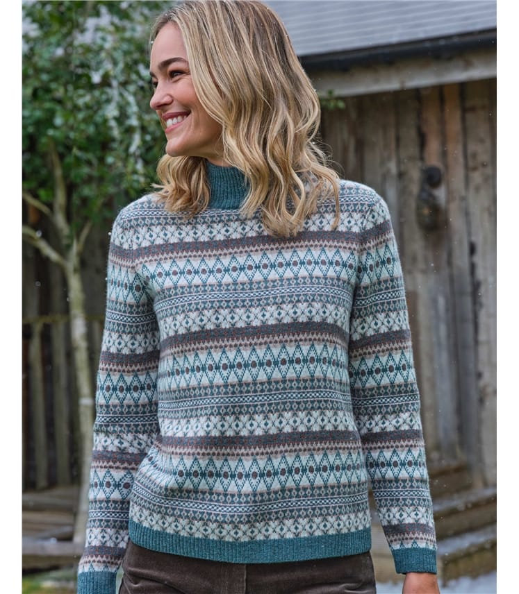 Fairisle Roll Neck Jumper