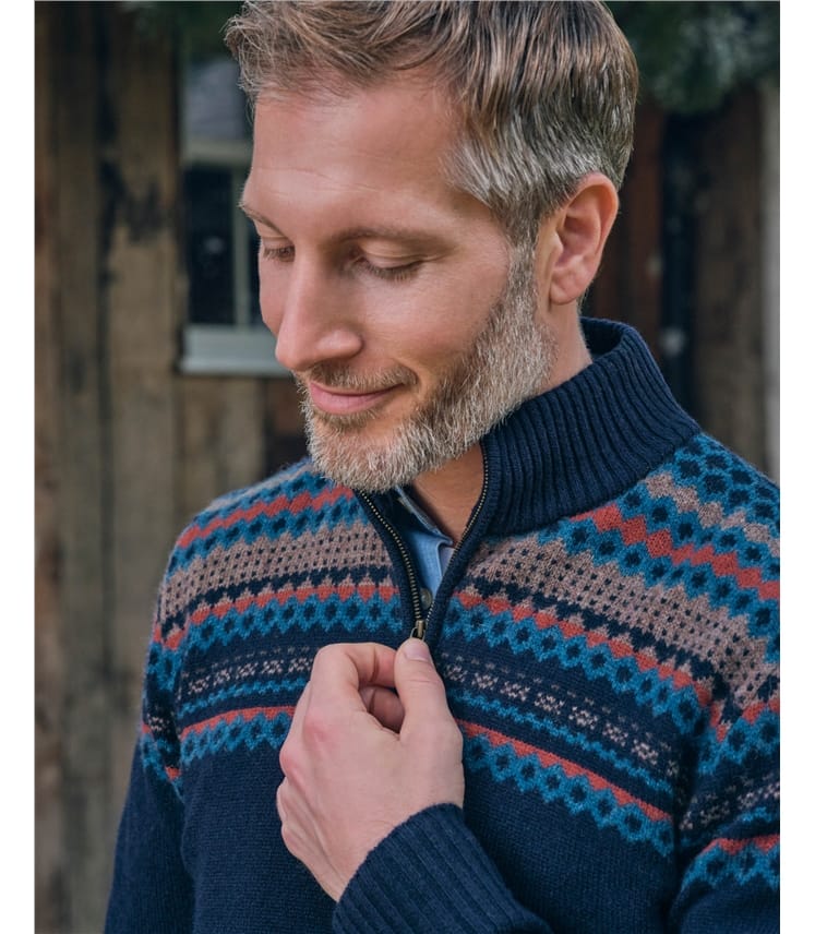 Fairisle Half Zip Jumper