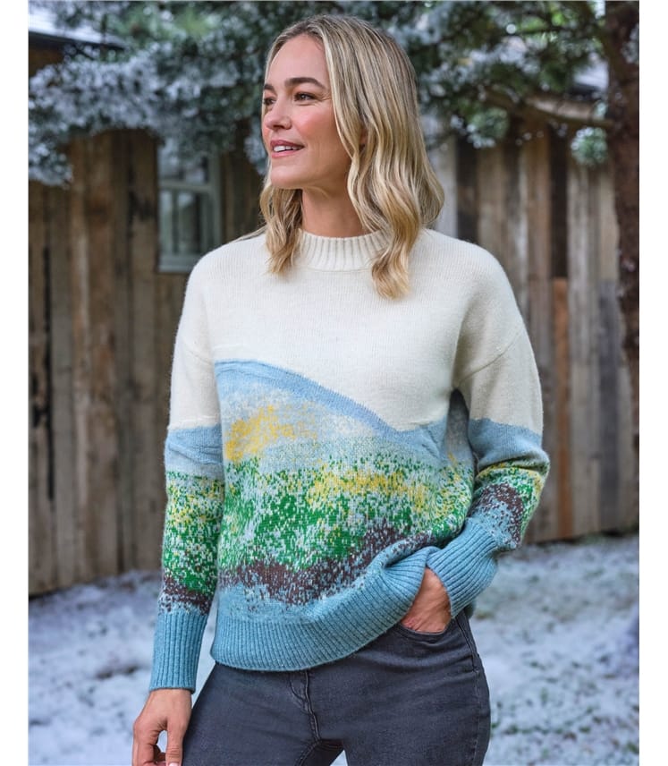 Pullover mit Landschaftsmotiv