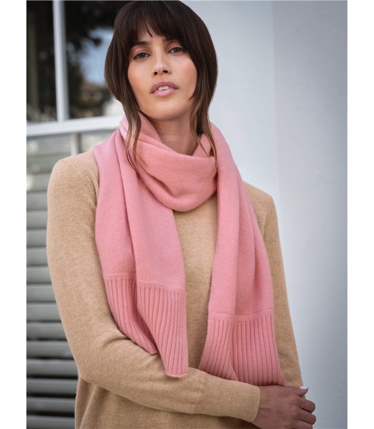 DRAGON CASHMERE SCARF - LIGHT ROSE