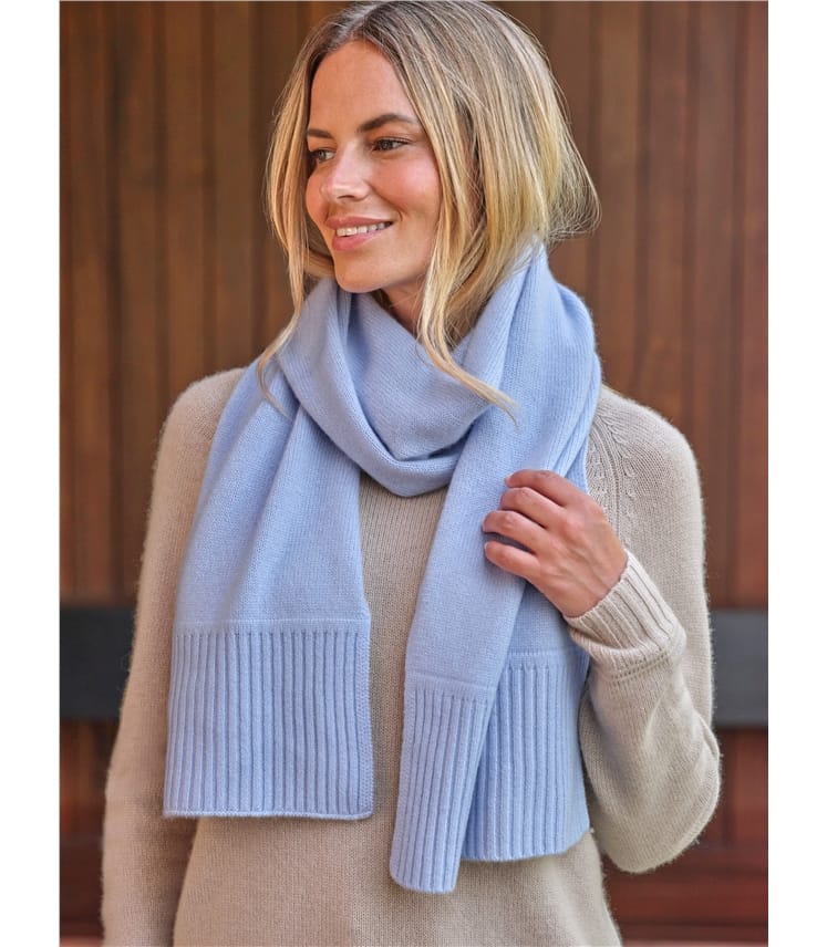 Luxury 100% pure sale cashmere ribbed scarf