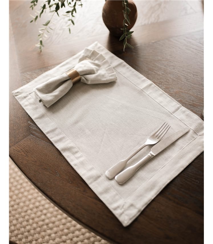 Pin Stripe Frill Napkin