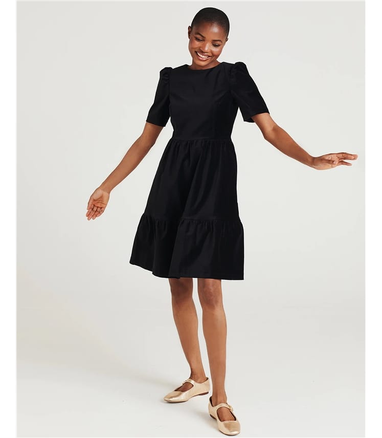 Jamesina Organic Cotton Velvet Midi Dress