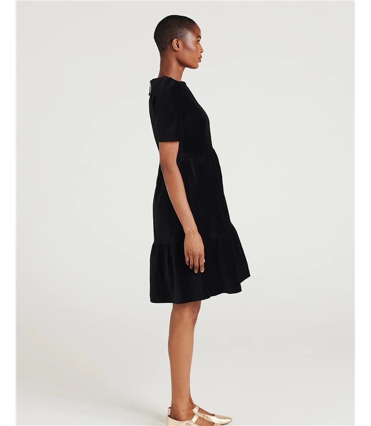 Jamesina Organic Cotton Velvet Midi Dress