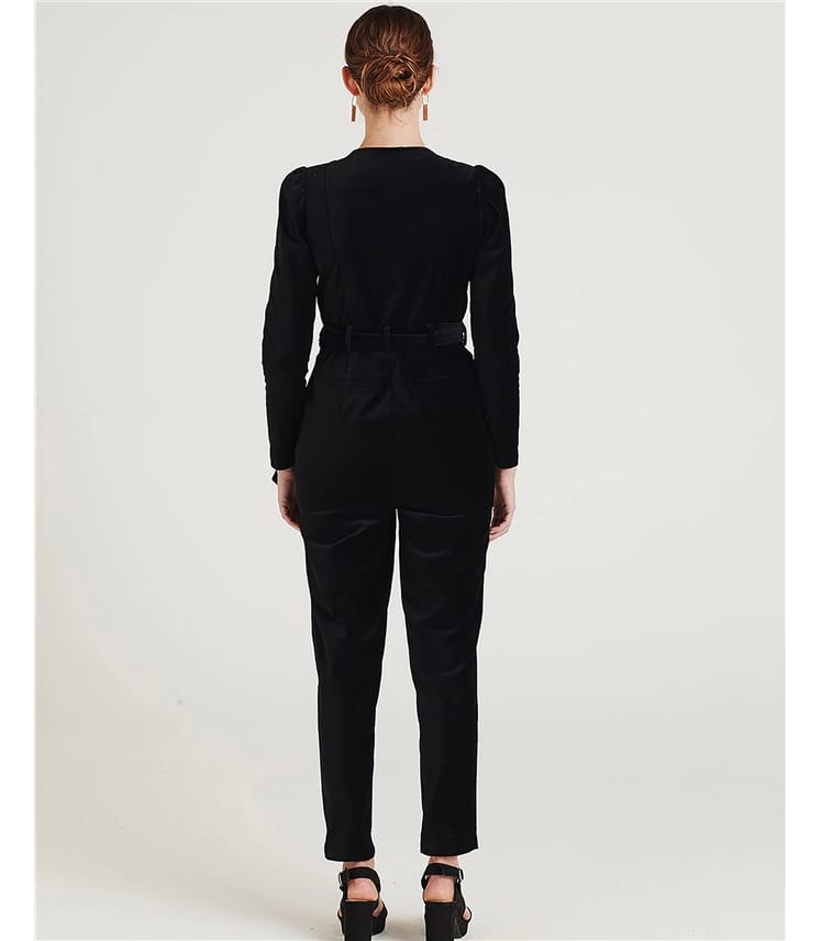 Aubrie - Sampt-Jumpsuit aus Bio-Baumwolle