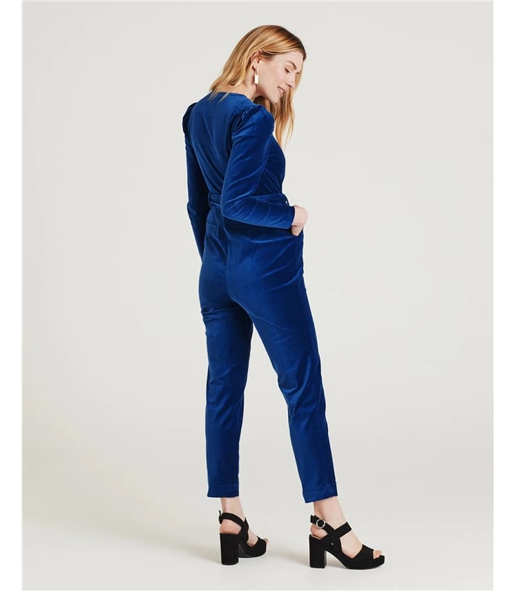 Aubrie - Sampt-Jumpsuit aus Bio-Baumwolle