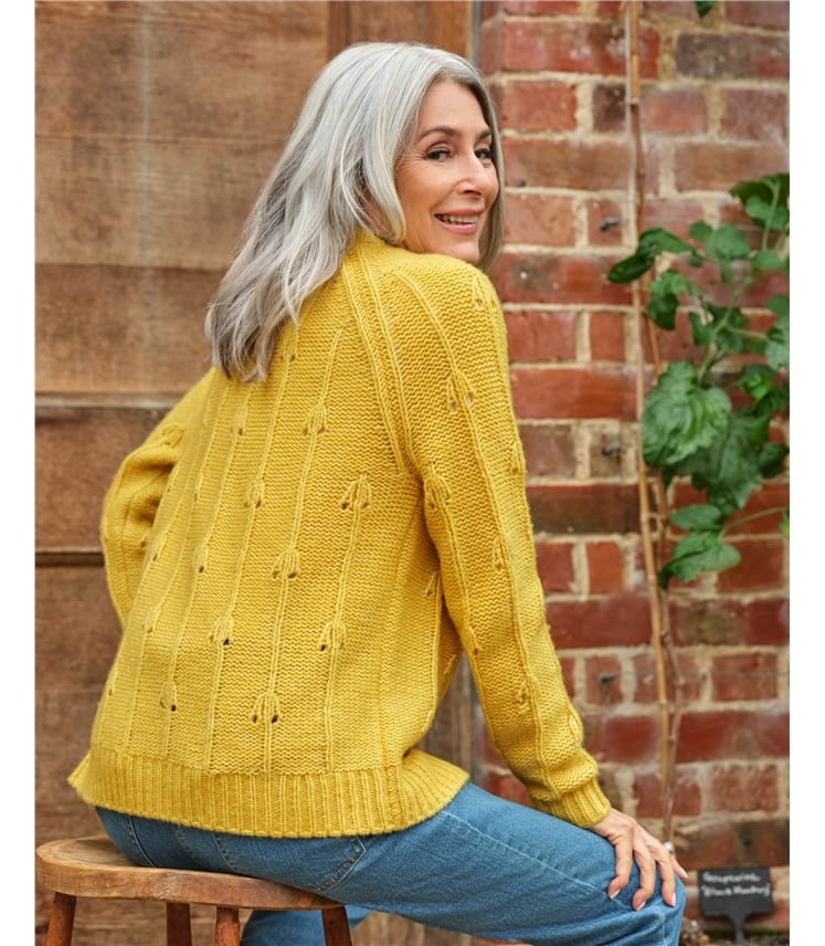 Mustard crew neck cardigan hotsell