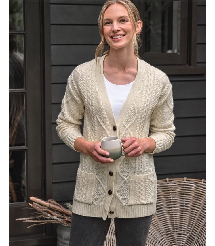 Boyfriend Aran Cardigan