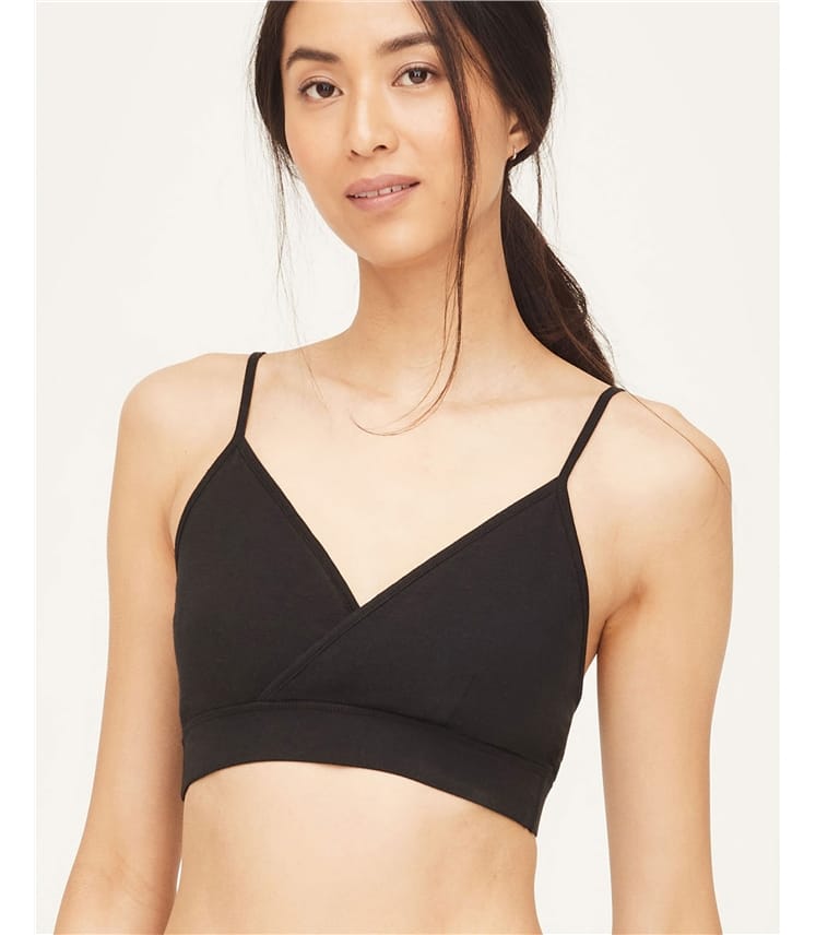 Bralette croisée en coton biologique