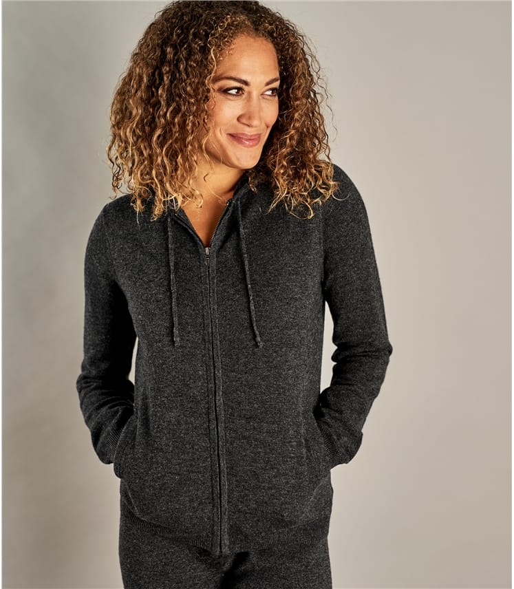 ladies cashmere hoodie