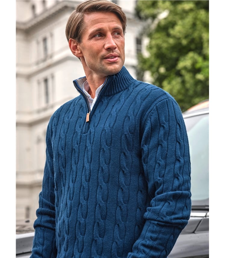 Mens cashmere cardigan zipper deals