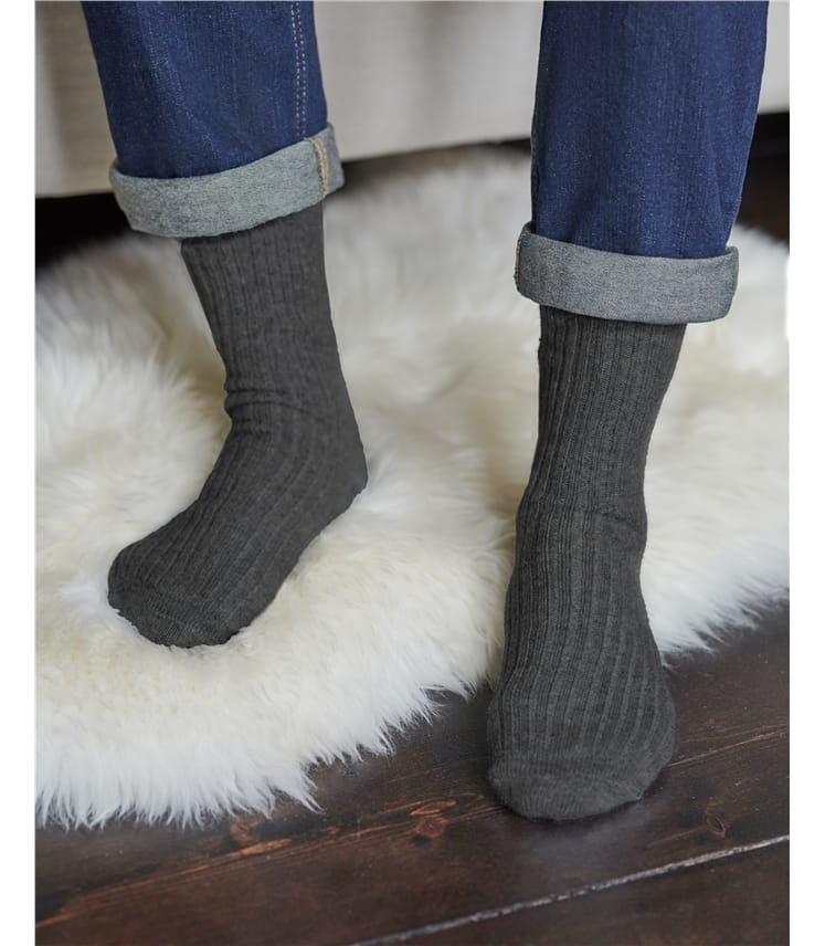 Mens Cashmere Merino Bed Sock