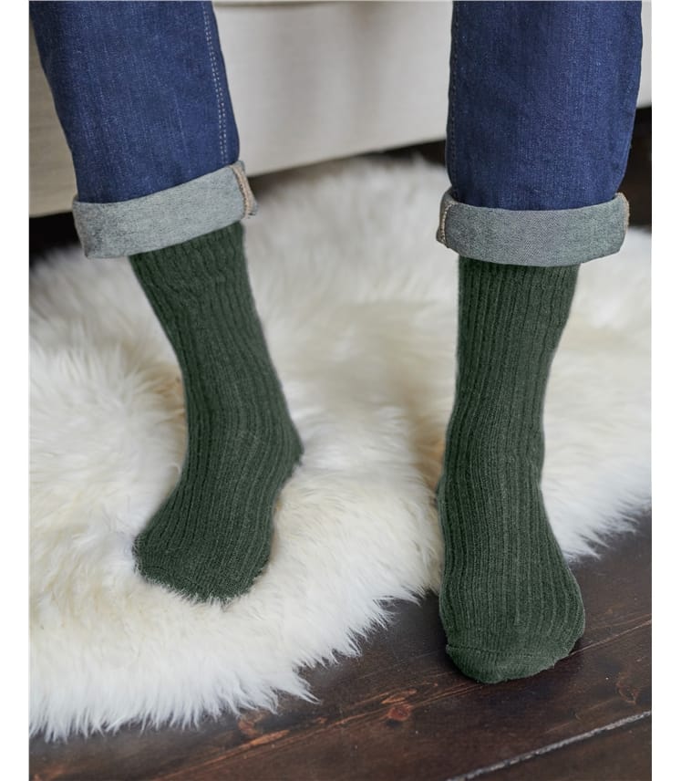 Mens Cashmere Merino Bed Sock