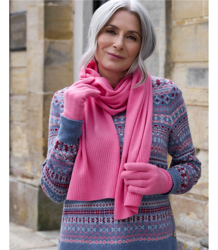 Cashmere Merino Ribbed Scarf