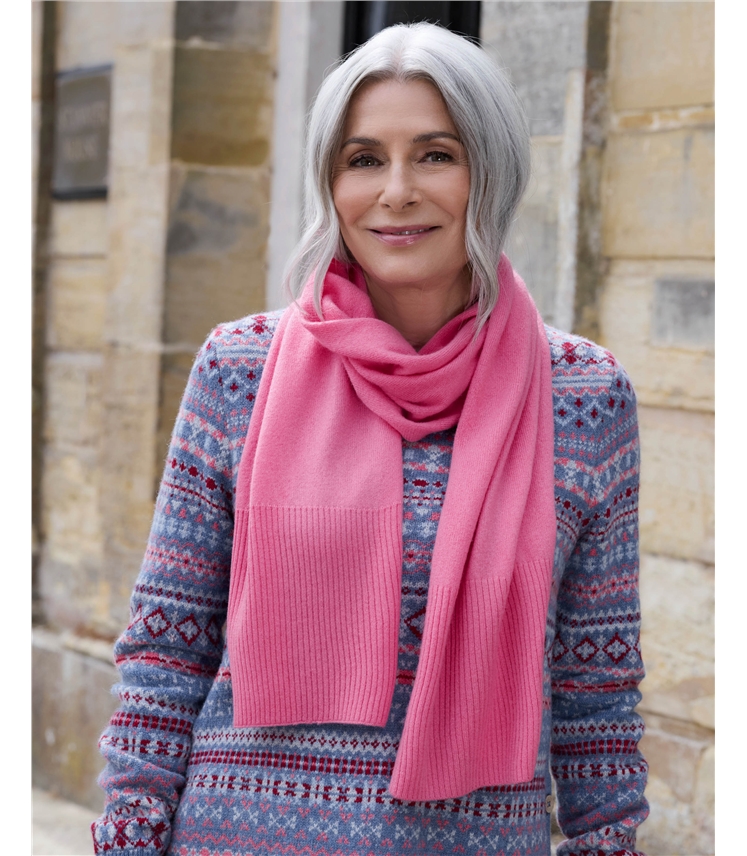 Cashmere Merino Ribbed Scarf