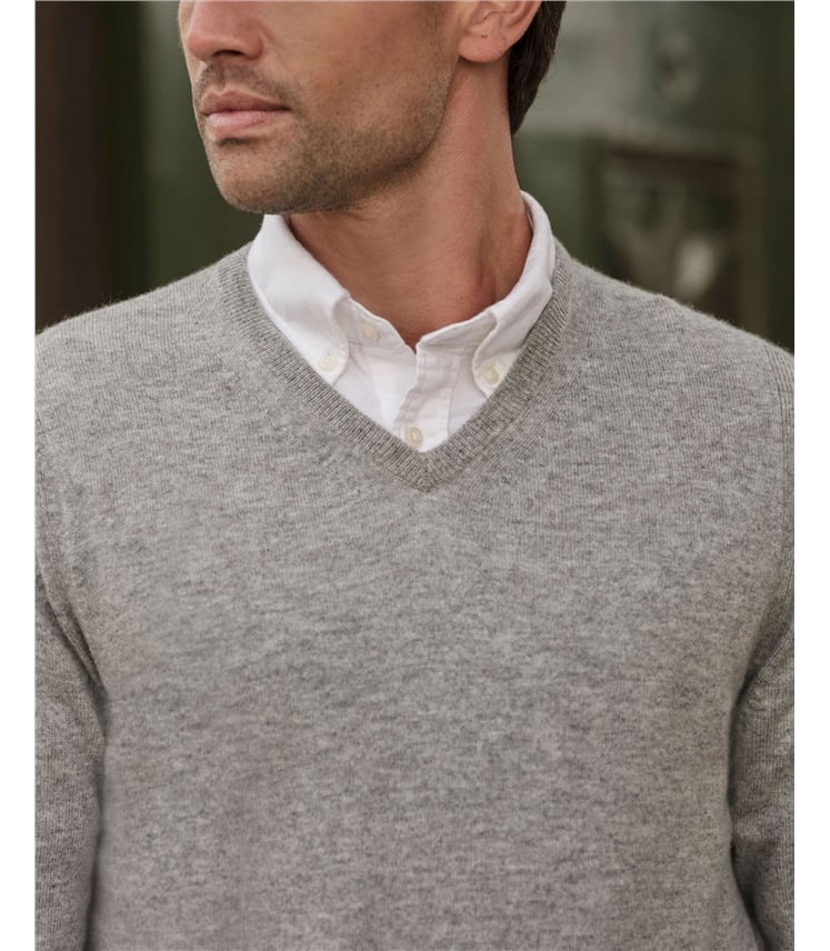 Mens Cashmere V Sweater