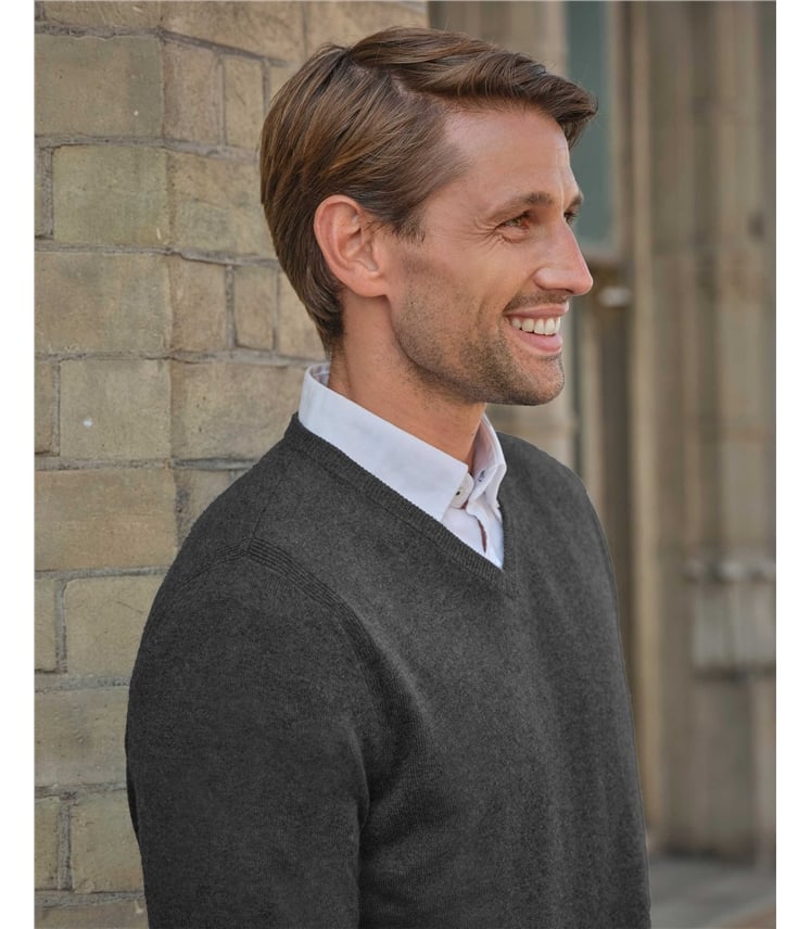 Mens Cashmere V Sweater